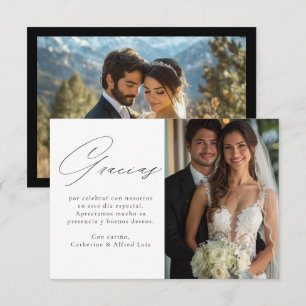 Gracias Tarjeta de agradecimiento de boda Dankeskarte