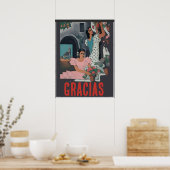 GRACIAS, Text hinzufügen Poster (Küche)