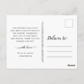 Gracias Wedding Foto Collage Vielen Dank Postkarte (Rückseite)