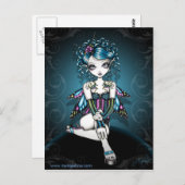 Gracie Gothic Couture Corset Fairy Postcard Postkarte (Vorne/Hinten)