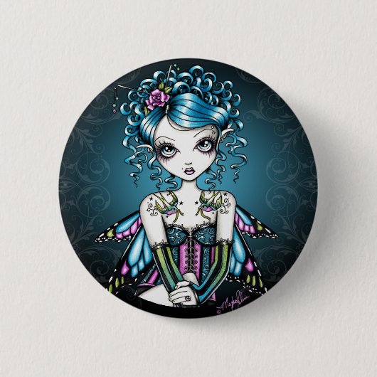 Gracie gotische Couture-Fee Button (Vorderseite)