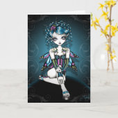 GRACIE gotische Couture-Korsett-Fee-Karte Karte (Gelbe Blume)