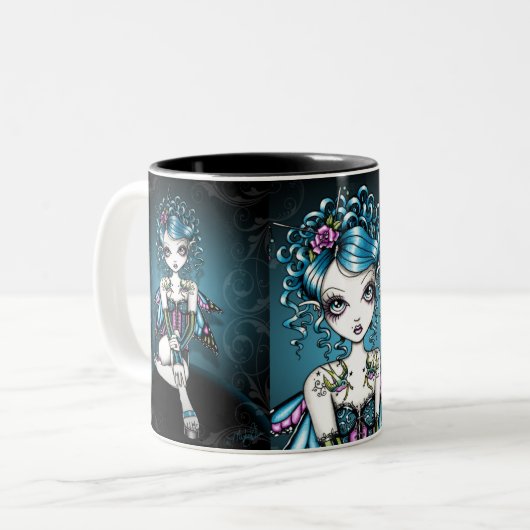 "Gracie" gotische Zweifarbige Tasse (Vorderseite Links)