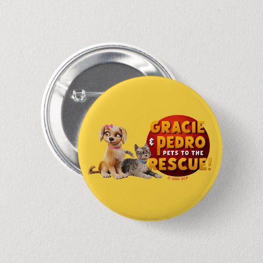 Gracie & Pedro Dynamic Duo Button (Vorne & Hinten)
