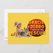 Gracie & Pedro Dynamic Duo Postkarte (Vorne/Hinten)