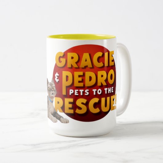 Gracie & Pedro Dynamic Duo Zweifarbige Tasse (VorderseiteRechts)