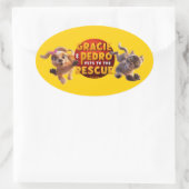 Gracie & Pedro Erlebnisziele Ovaler Aufkleber (Tasche)