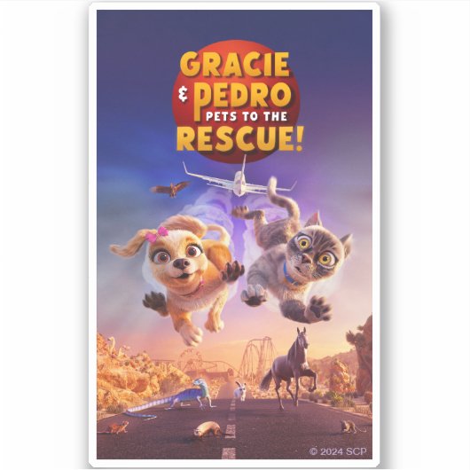 Gracie & Pedro: Haustiere zur Rettung! Aufkleber (Vorderseite)