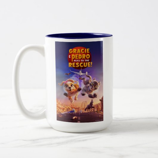 Gracie & Pedro: Haustiere zur Rettung! Zweifarbige Tasse (Links)