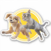 Gracie & Pedro Unleashed Aufkleber (Vorderseite)