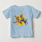 Gracie & Pedro Unleashed Baby T-shirt (Vorderseite)