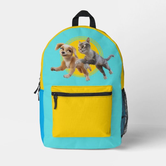 Gracie & Pedro Unleashed Bedruckter Rucksack (Vorderseite)