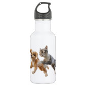 Gracie & Pedro Unleashed Edelstahlflasche (Vorderseite)