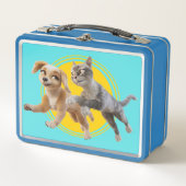 Gracie & Pedro Unleashed Metall Brotdose (Vorderseite)