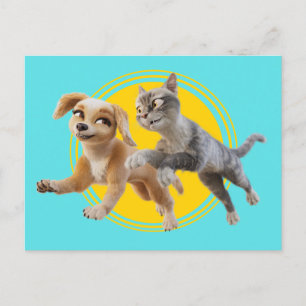 Gracie & Pedro Unleashed Postkarte