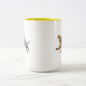 Gracie & Pedro Unleashed Zweifarbige Tasse (Mittel)