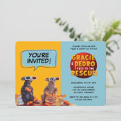 Gracie & Pedro Watch Party Einladung (Stehend Vorderseite)