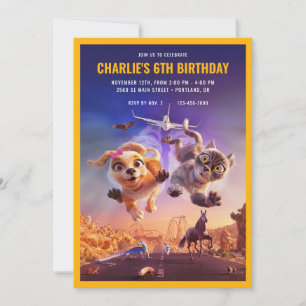 Gracie und Pedro: Haustiere zum Geburtstag der Ret Einladung