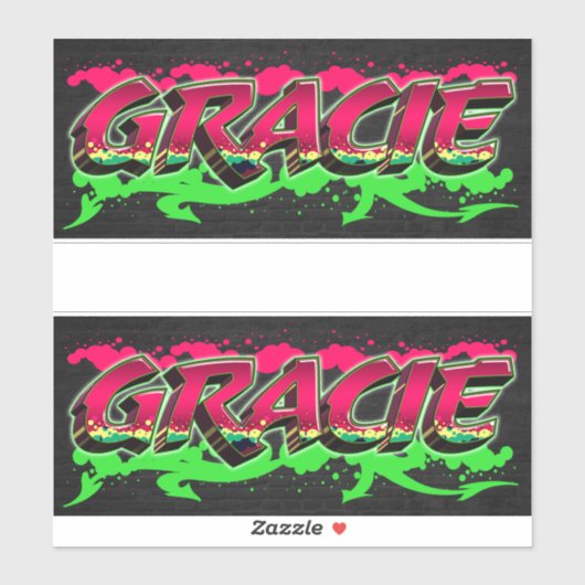 Gracie Vorname Name Graffiti Aufkleber Sticker (Blatt)