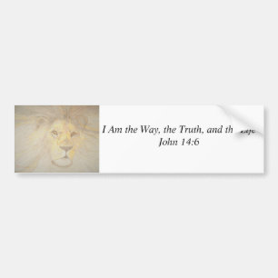 Gracie's Place Art "I am the Way" Bumper Sticker Autoaufkleber