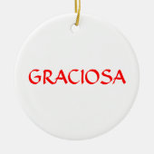 GRACIOSA* kundenspezifische Weihnachtsverzierung Keramik Ornament (Vorne)