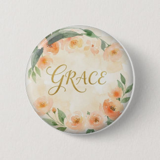 Gracious Floral Ästhetik Individuelle Runde Tasten Button