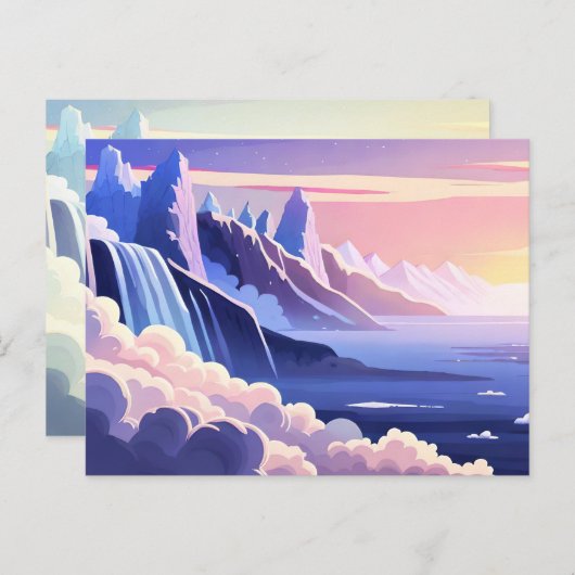 Gracious Wasserfälle Postkarte (Vorne/Hinten)