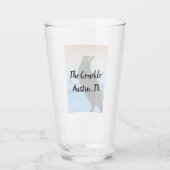Grackle Austin Texas Bird Avian Wildlife Painting Glas (Rückseite)