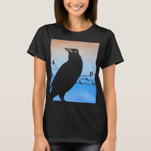 Grackle Austin Texas Vogel-Natur-Tier-Malerei T-Shirt