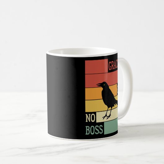 Grackle Got No Boss AUSTIN BIRD Kaffeetasse (VorderseiteRechts)