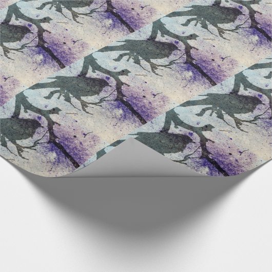 Grackle Grunge Geschenkpapier (Ecke)