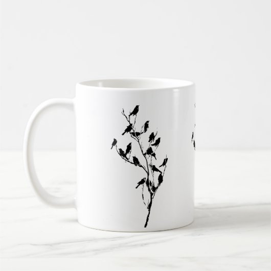 Grackle Schatten Kaffeetasse (Links)