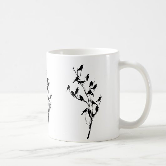 Grackle Schatten Kaffeetasse (Rechts)