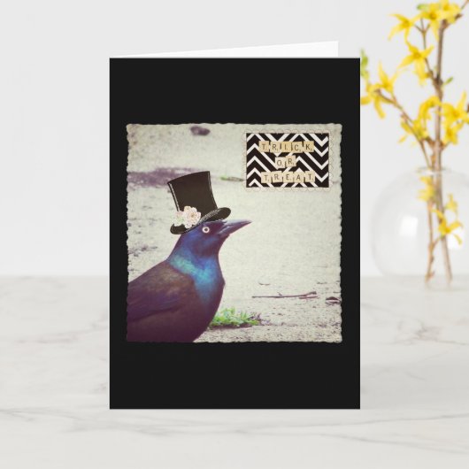 Grackle Trick oder Trete Karte (Gelbe Blume)