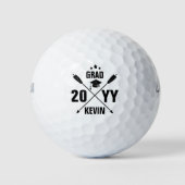 Grad 2017 Schwarzer Abschluss Hat Golfball (Vorderseite)