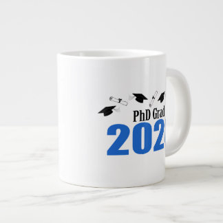 Grad 2020 Karten und Diplome (blau) Jumbo-Tasse