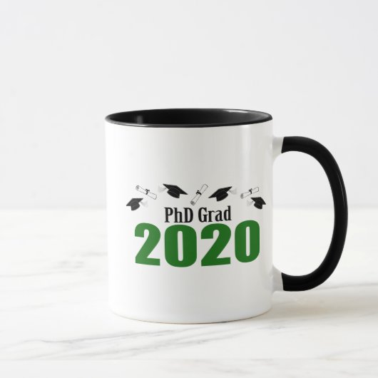 Grad 2020 Karten und Diplome (grün) Tasse (Rechts)