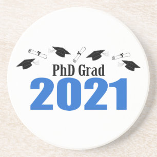 Grad 2021 Karten und Diplome (blau) Getränkeuntersetzer