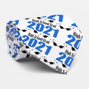 Grad 2021 - Karten und Diplome (blau) Krawatte