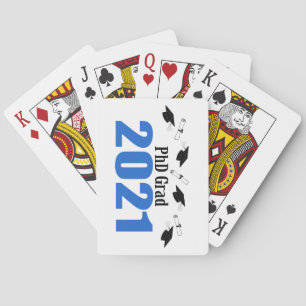 Grad 2021 - Karten und Diplome (blau) Spielkarten