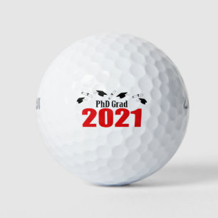 Grad 2021 - Karten und Diplome (rot) Golfball