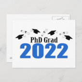 Grad 2022 Karten und Diplome (blau) (Vorne/Hinten)