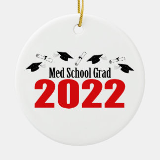 Grad 2022 - Karten und Diplome (rot) Keramik Ornament