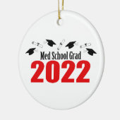 Grad 2022 - Karten und Diplome (rot) Keramik Ornament (Links)