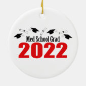 Grad 2022 - Karten und Diplome (rot) Keramik Ornament (Hinten)