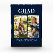 Grad 2022 Keepake Collage Navy Blue Abschluss Fotoblock (Vorderseite)