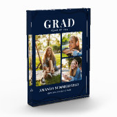 Grad 2022 Keepake Collage Navy Blue Abschluss Fotoblock (Links)