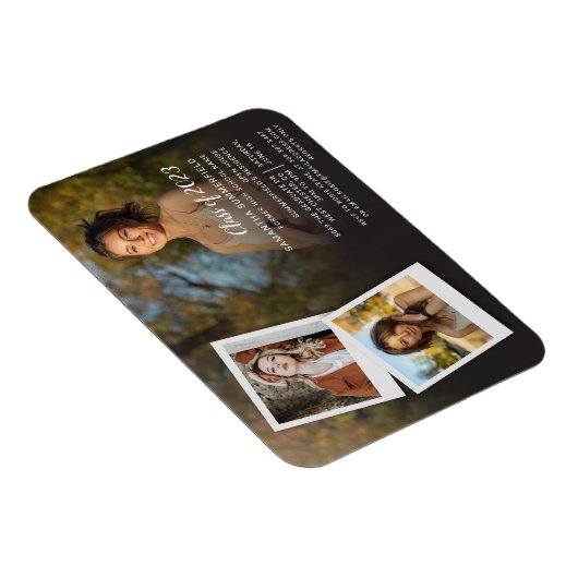 Grad 2023 Einladung zur Fotocollage Graduation Par Magnet (Rechte Seite)