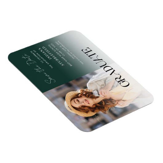 Grad 2023 Foto Abschluss Save the Date Magnet (Rechte Seite)