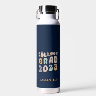 Grad 2023 Uni Grad Retro Abschluss Custom Trinkflasche